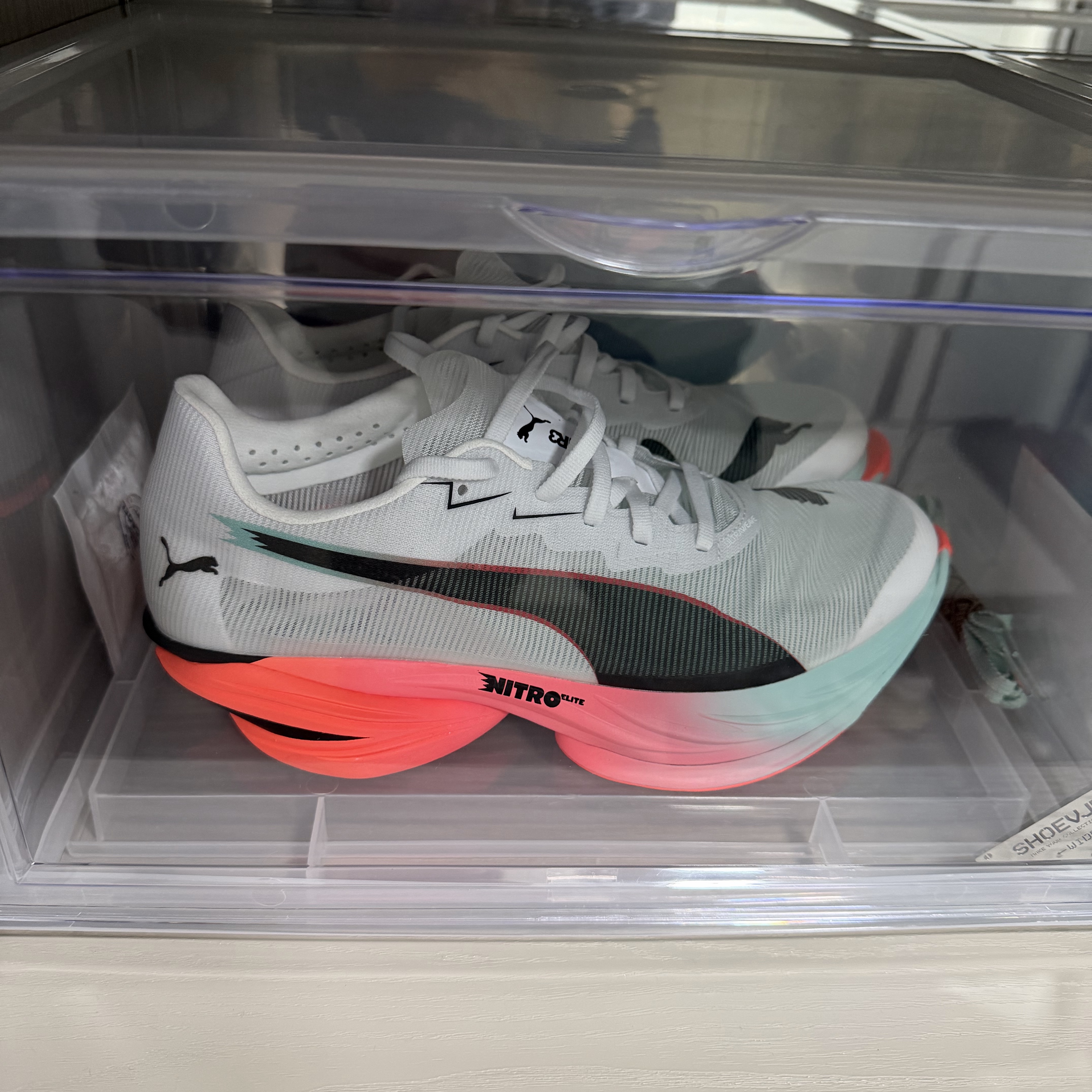 Puma Fast-R Nitro Elite 3 White Glowing Red 착용 스타일