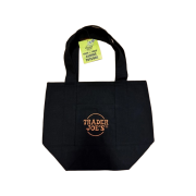 Trader Joe's Halloween Limited Edition Trick or Treat Mini Canvas Tote Bag Black