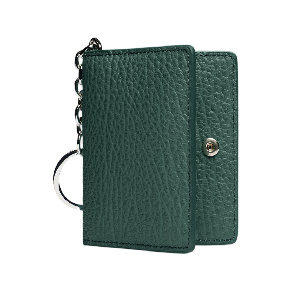 S56UI0128P4455T7162 Maison Margiela Four Stitches Keyring Cardholder Green