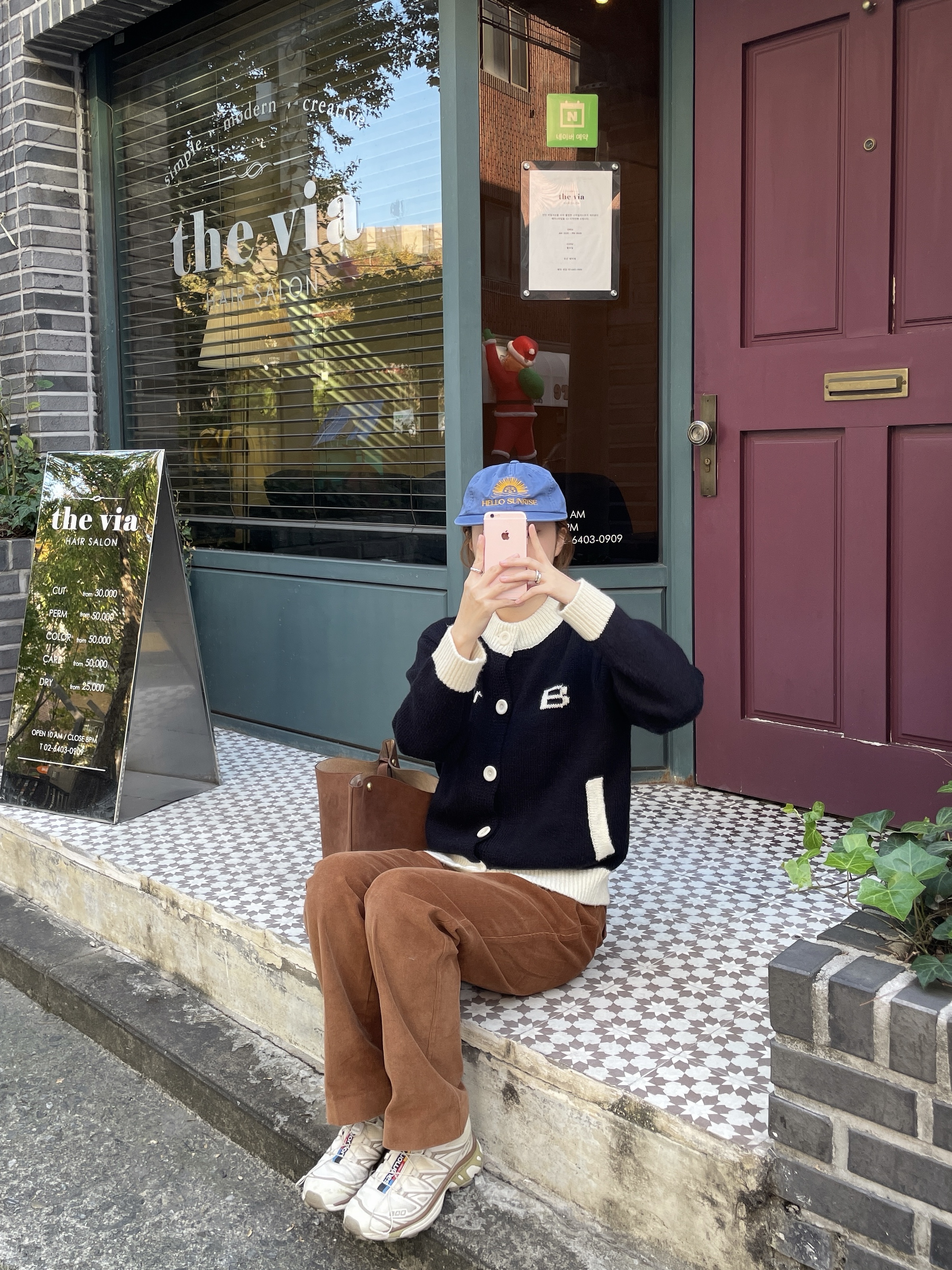 Salomon XT-6 Turtledove, Hello Sunrise Washed OG Logo 6panel Cap Ocean Blue 착용 스타일 - 4
