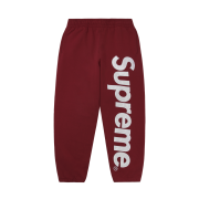 Supreme Satin Applique Sweatpant Dark Red - 25FW