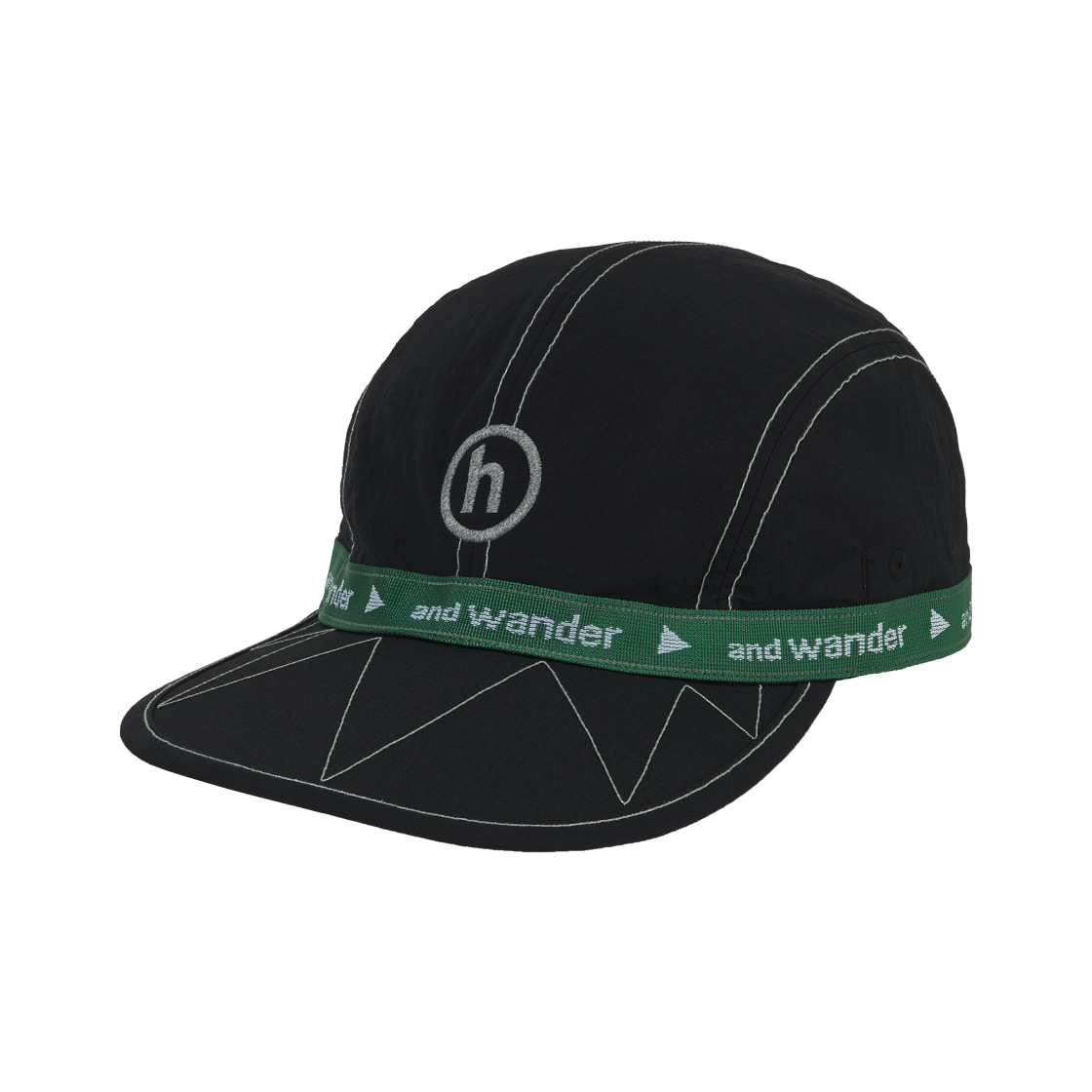 앤드 원더 x 히든 NY JQ 테이프 캡 블랙(And Wander x Hidden NY JQ Tape Cap Black)