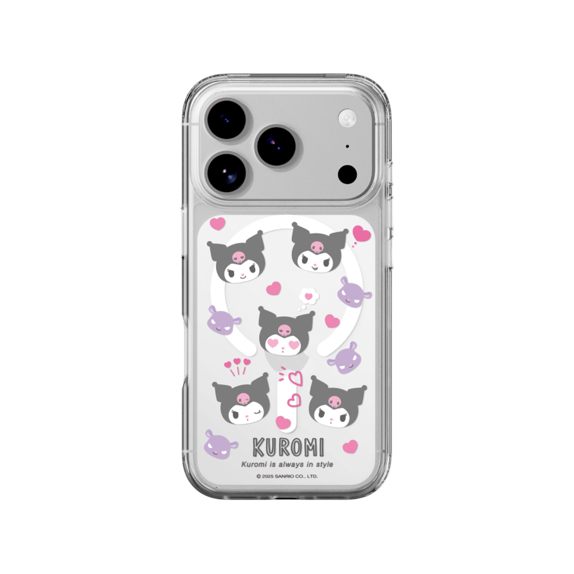 에스엘비에스 쿠로미 러브 패턴 맥세이프 케이스 for iPhone 17 Series(SLBS KUROMI Love Pattern Magnet Case for iPhone 17 Series)
