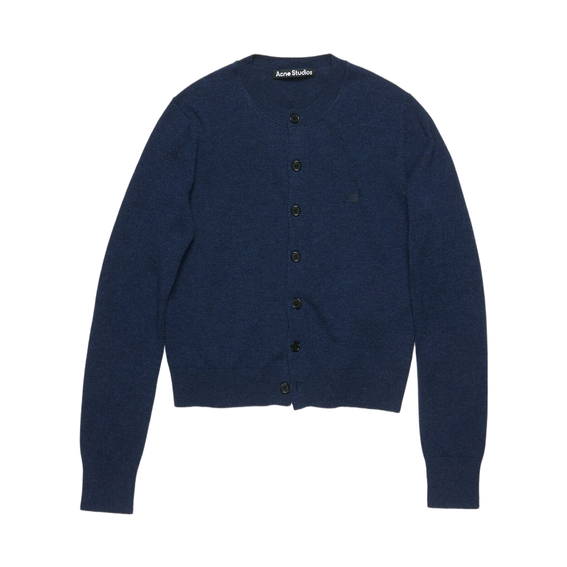 (W) 아크네 스튜디오 피티드 야크 울 가디건 네이비 멜란지((W) Acne Studios Fitted Yak Wool Cardigan Navy Melange) - 1