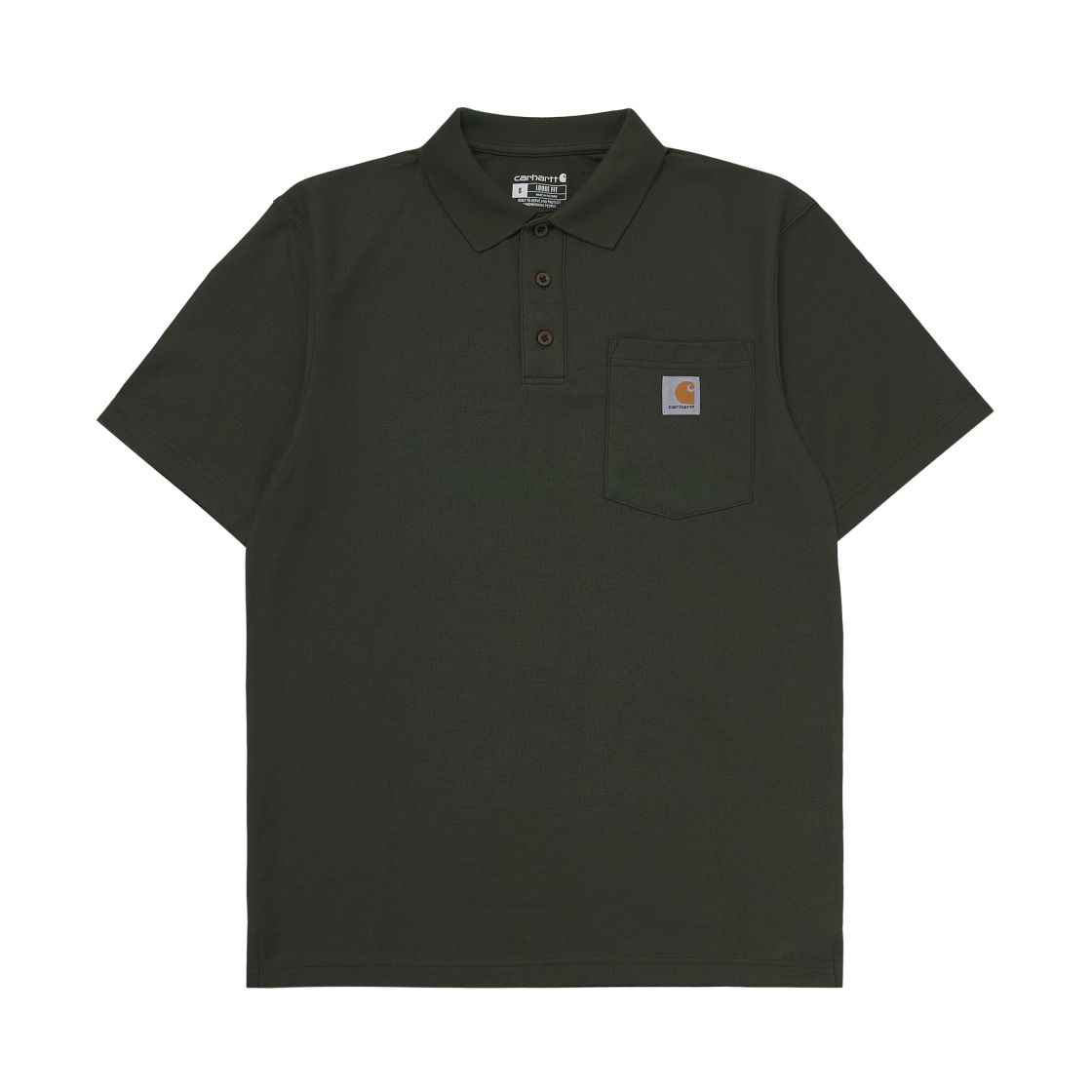 칼하트 루즈핏 미드웨이트 레귤러 숏슬리브 포켓 폴로 모스(Carhartt Loose Fit Midweight Regular Short Sleeve Pocket Polo Moss) - 1