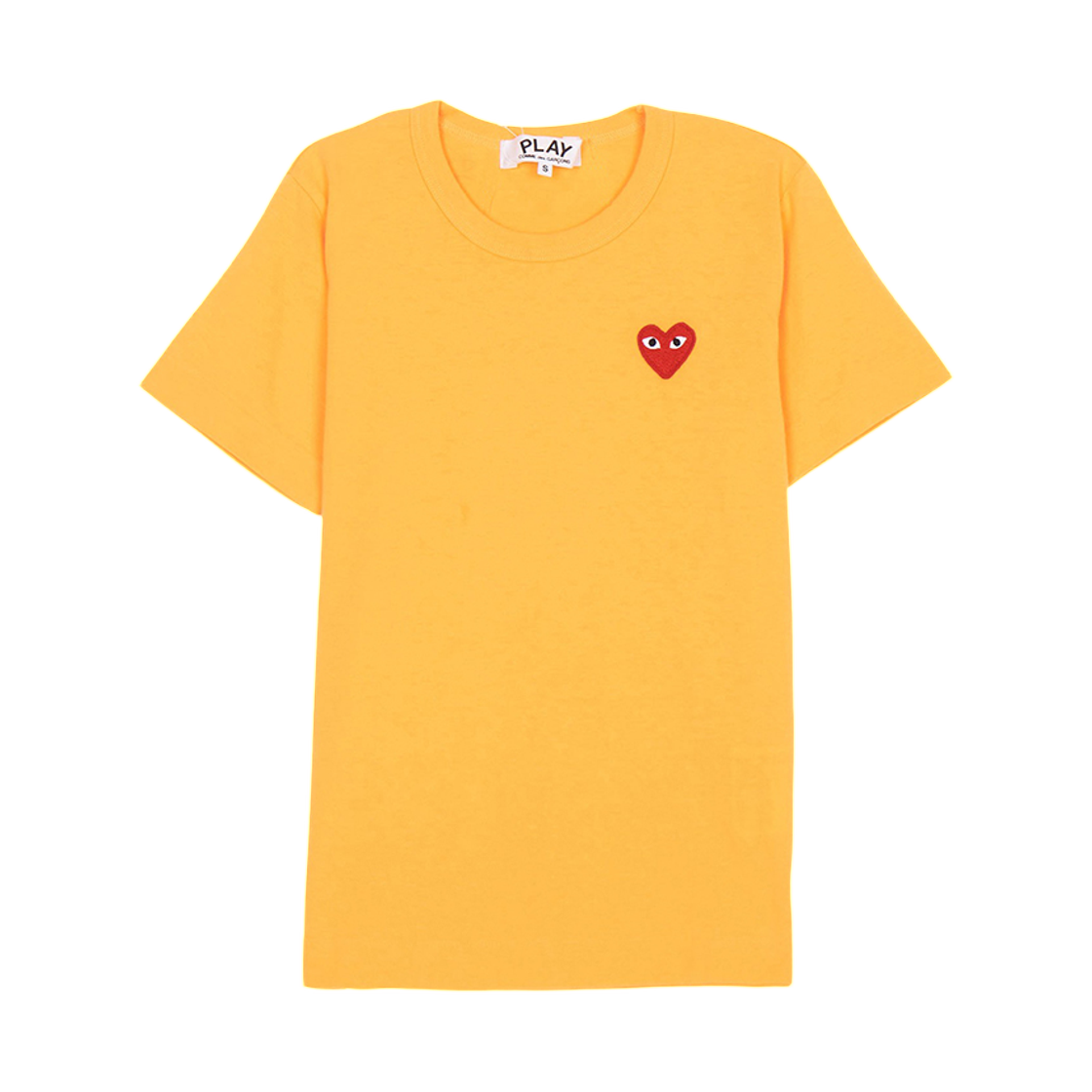 (W) 꼼데가르송 레드와펜 숏 슬리브 티셔츠 옐로우((W) Comme des Garcons Redwappen Short Sleeve Shirt Yellow)
