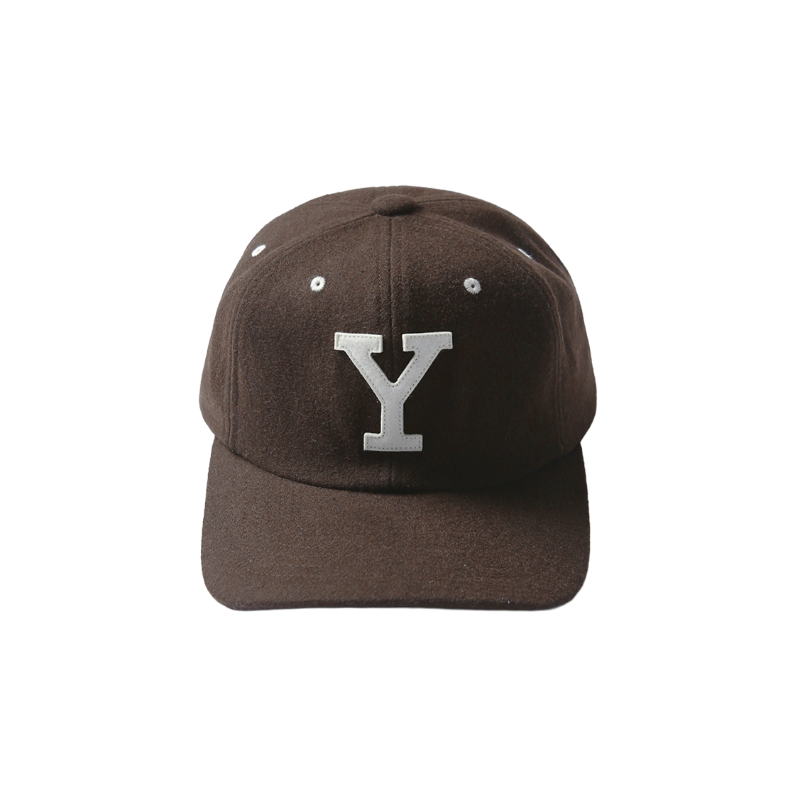 YFX2CA703SDB Yale Wool Leather Strap Cap Dark Brown