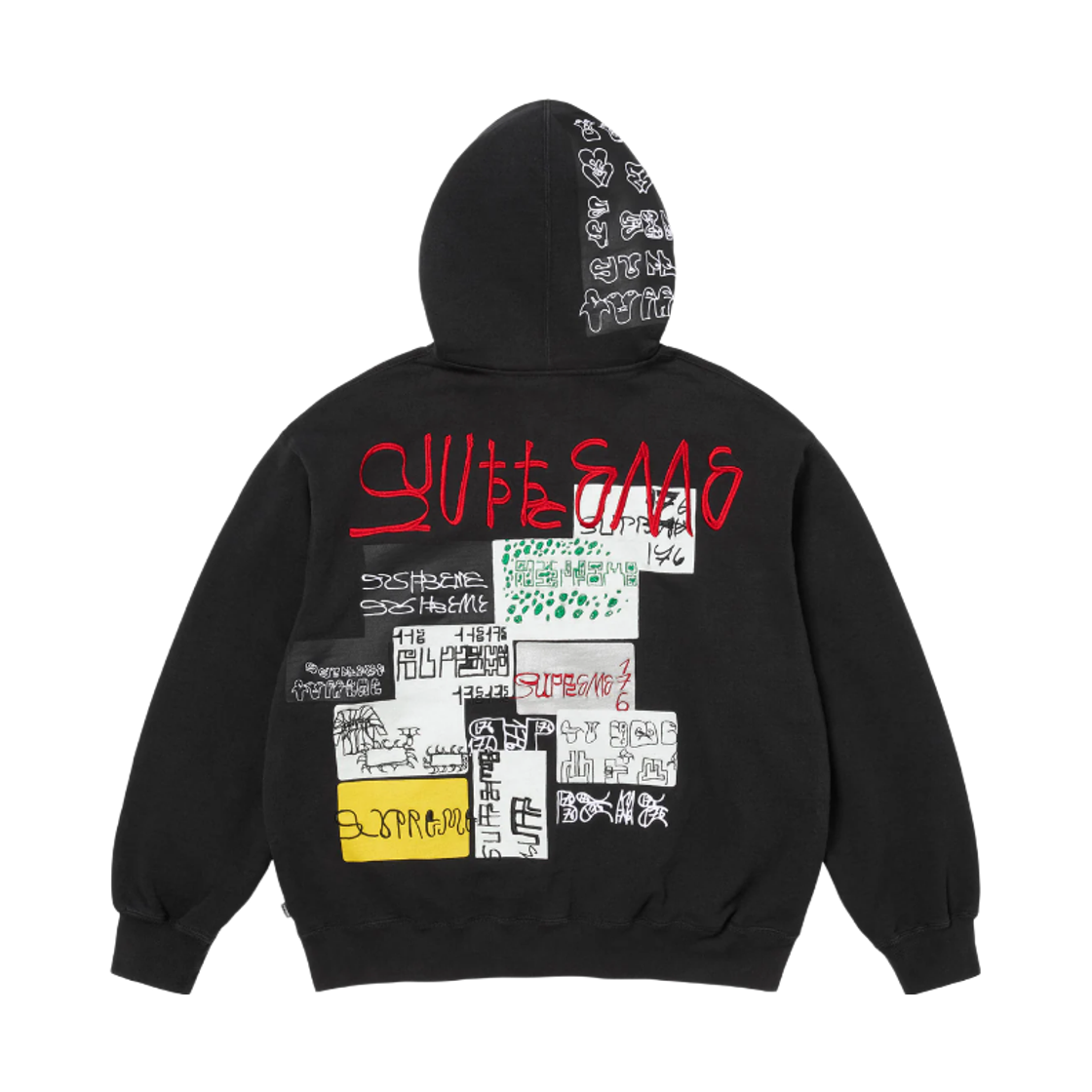 슈프림 176 집업 후드 스웨트셔츠 블랙 - 25FW(Supreme 176 Zip Up Hooded Sweatshirt Black - 25FW) - 2