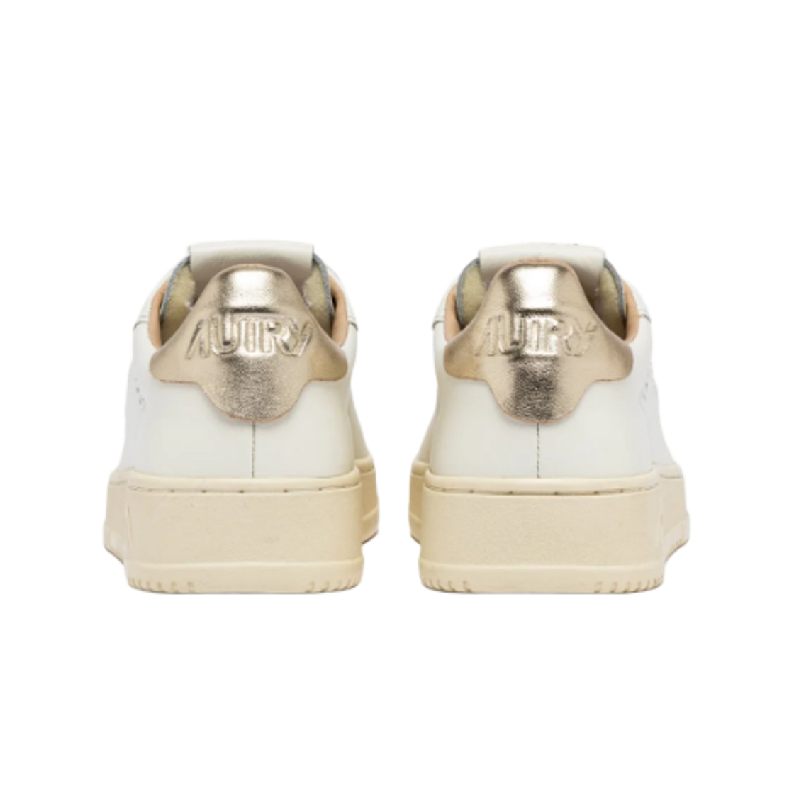 (W) 오트리 달라스 로우 레더 스니커즈 화이트 골드((W) Autry Dallas Low Leather Sneakers White Gold) - 3