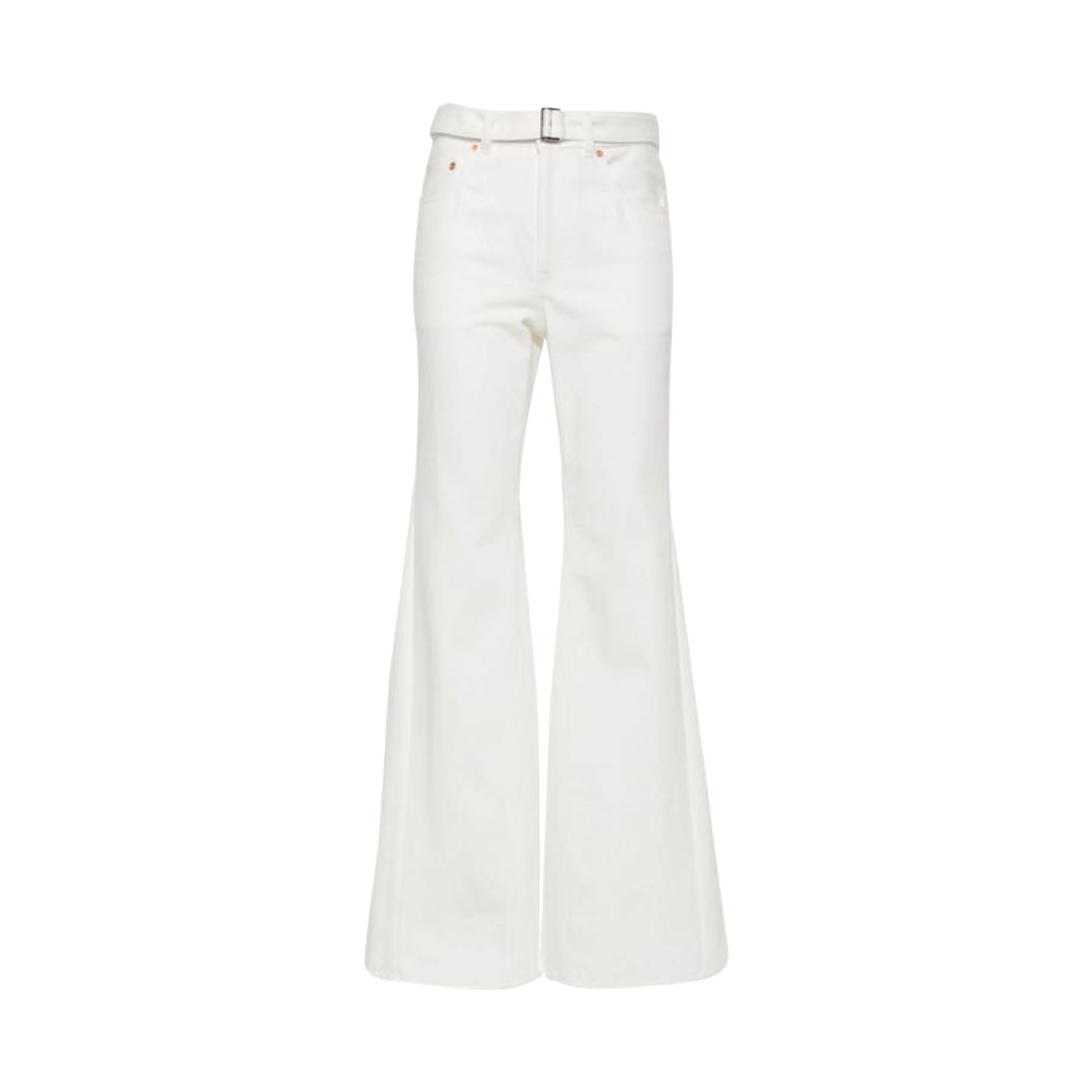 24-07290-151 (W) Sacai Straight Jeans Off White