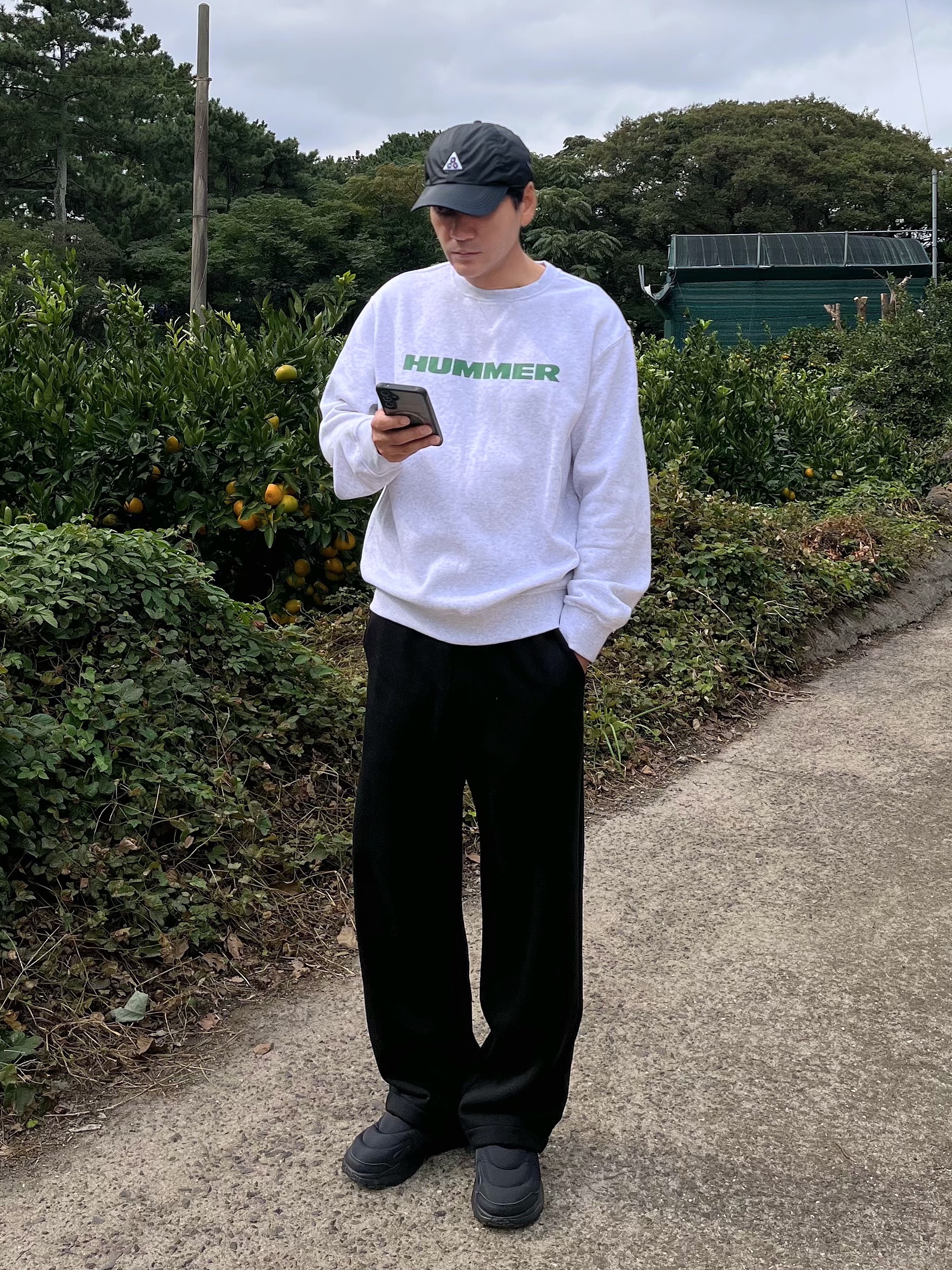 Nike ACG Trail Cap Black 착용 스타일 - 1