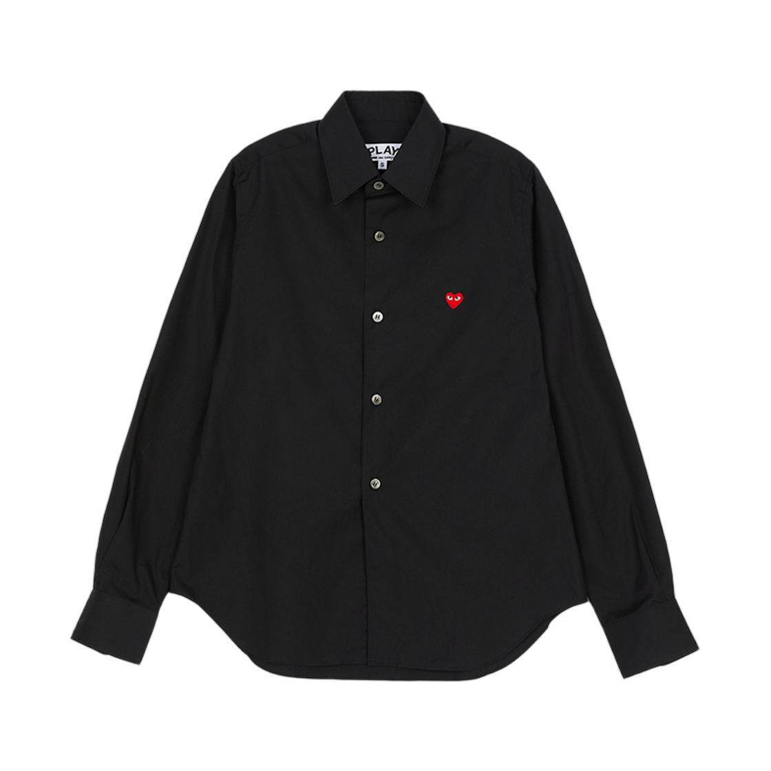 (W) 꼼데가르송 미니 레드와펜 셔츠 블랙((W) Comme des Garcons Mini Redwappen Shirt Black)