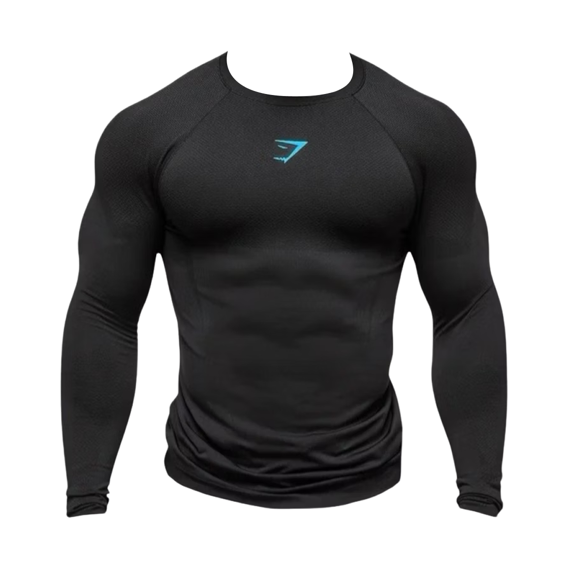 A6A3G-BCBF Gymshark Onyx Midnight 5.0 Seamless L S T-Shirt Black Black