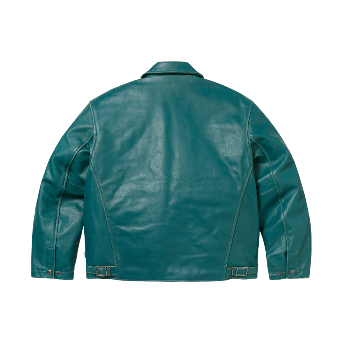 슈프림 x 쇼트 레더 레이서 자켓 틸 - 25FW(Supreme x Schott Leather Racer Jacket Teal - 25FW) - 3