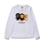 (W) BAPE Baby Milo Photo L/S T-Shirt White