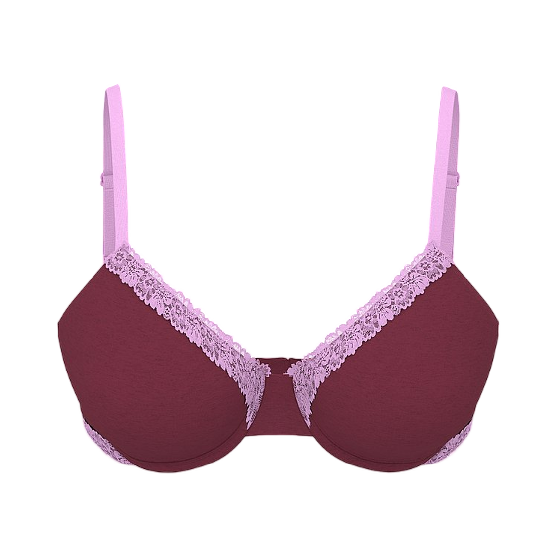 (W) 빅토리아 시크릿 웨어 에브리웨어 라이틀리 라인 풀 커버리지 티셔츠 브라 헤더 버건디((W) Victoria's Secret Wear Everywhere Lightly Lined Full Coverage T-Shirt Bra Heather Burgundy)