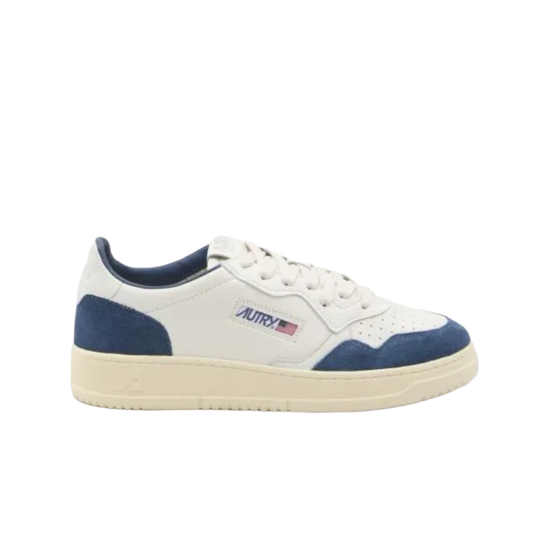 (W) 오트리 메달리스트 로우 스웨이드 스니커즈 블루 화이트((W) Autry Medalist Low Suede Sneakers Blue White) - 1