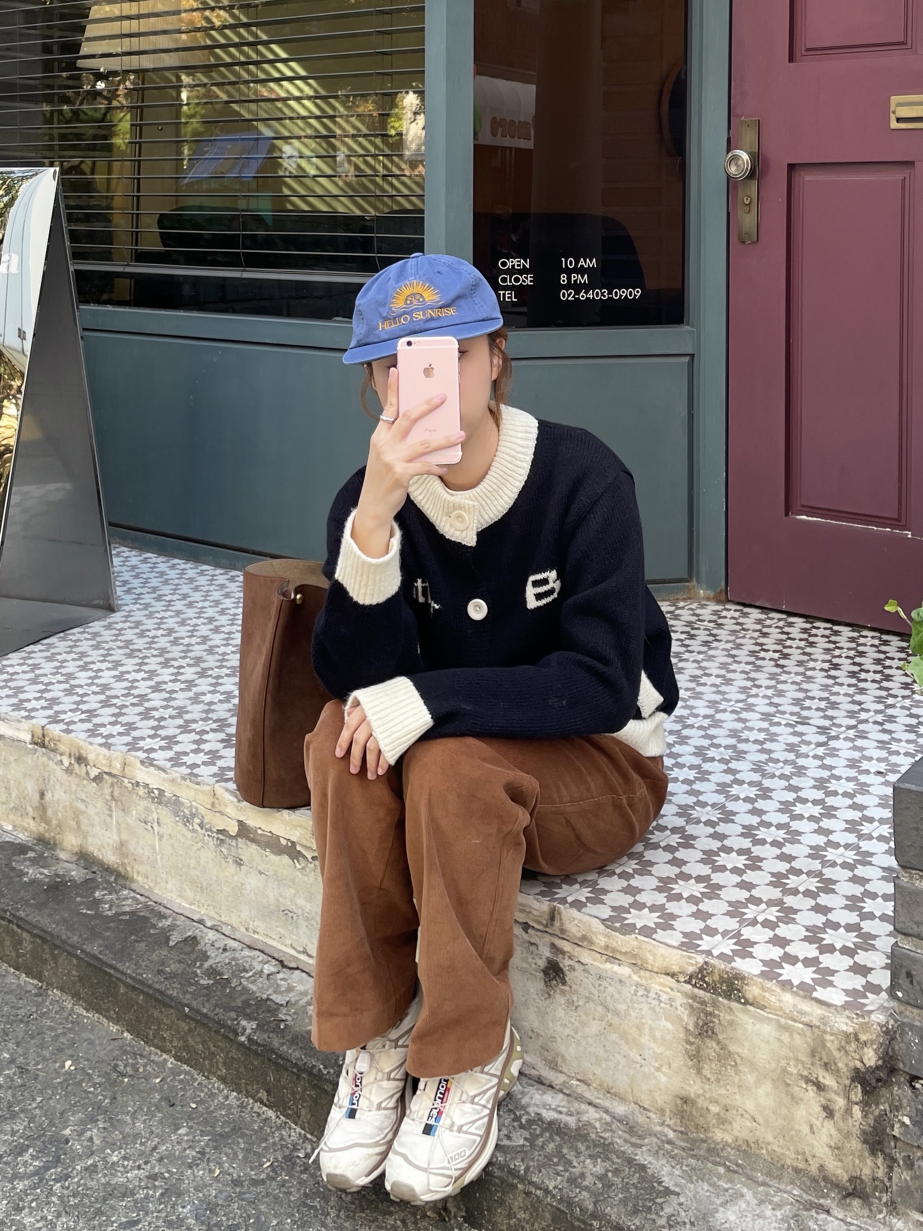 Salomon XT-6 Turtledove, Hello Sunrise Washed OG Logo 6panel Cap Ocean Blue 착용 스타일 - 1