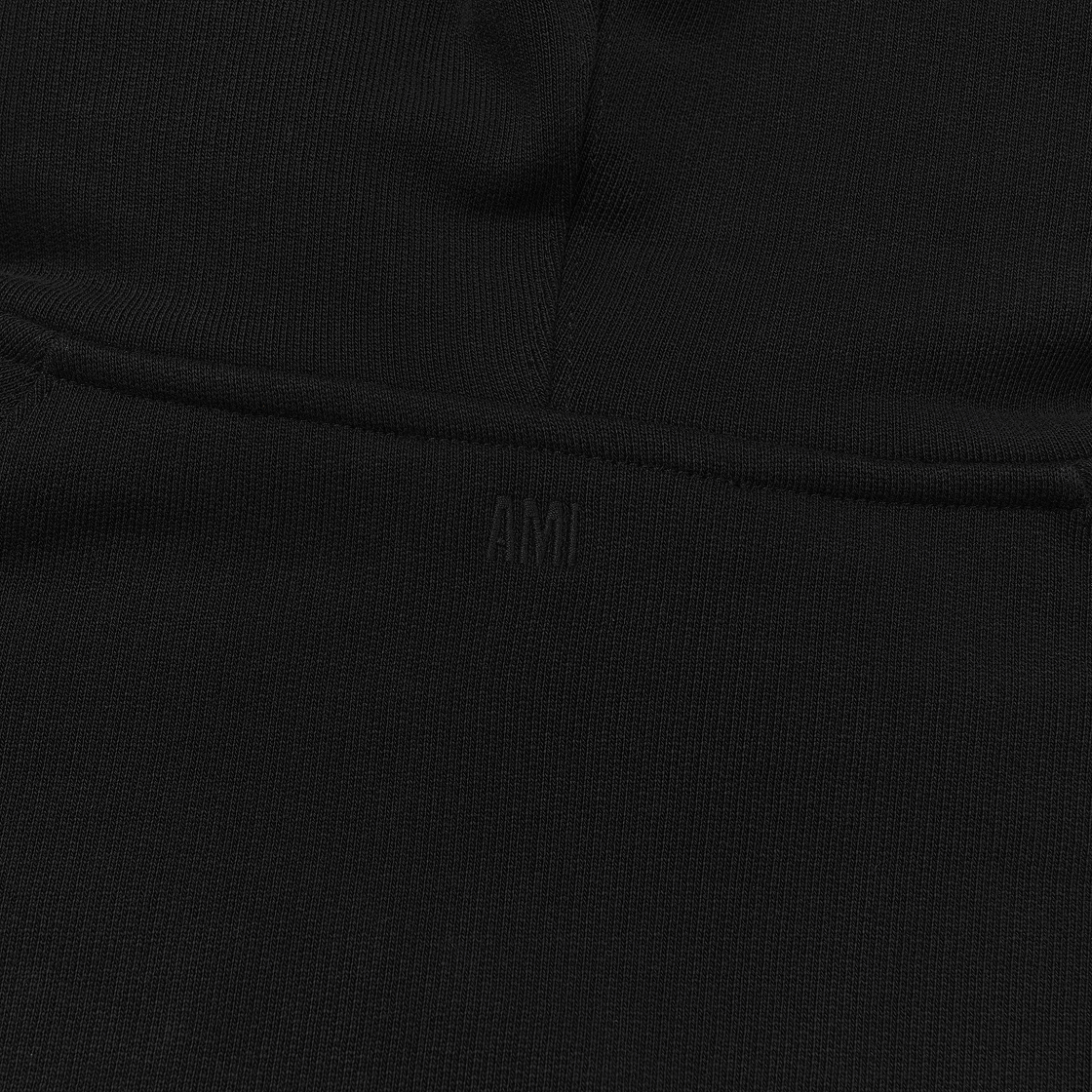 아미 빅 하트 로고 코튼 후드 블랙(AMI de Coeur Cotton Hoodie Black) - 4