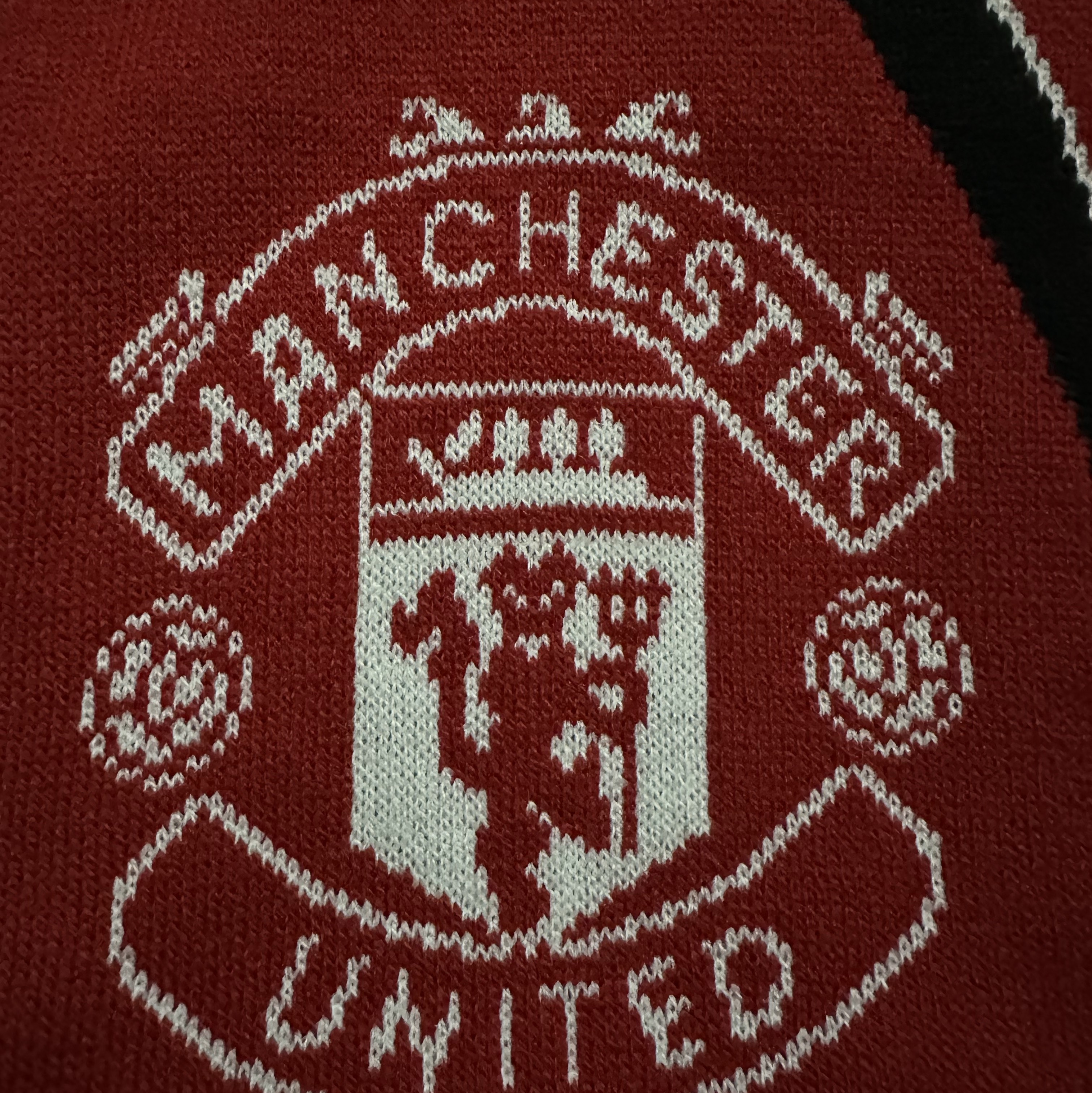 Adidas Manchester United Home Scarf Mufc Red Black 착용 스타일