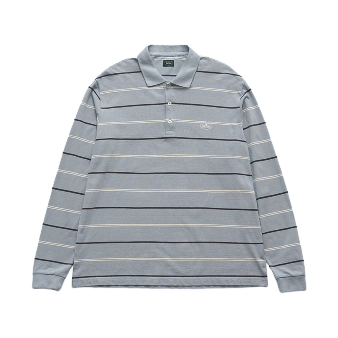 - (W) The Barnnet Tonal Stripe Pique Shirt Light Blue