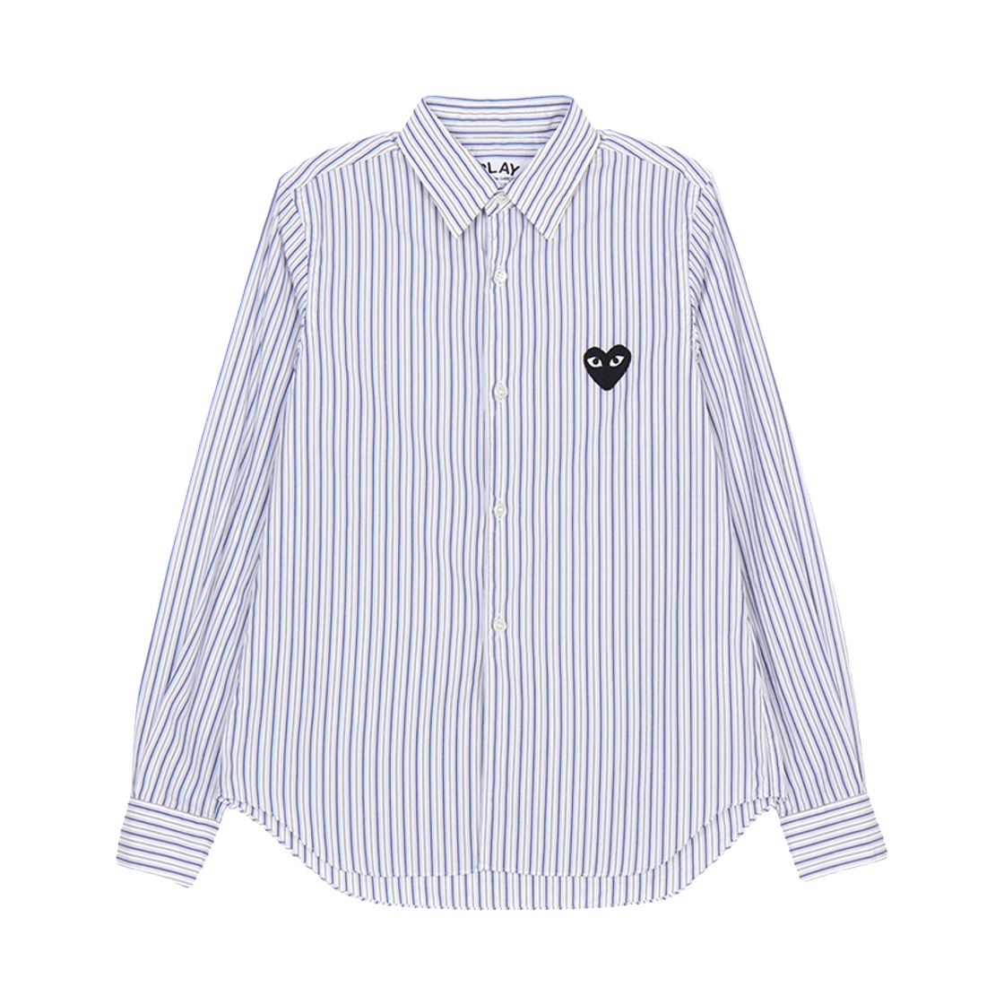 (W) 꼼데가르송 블랙와펜 스트라이프 셔츠 블루((W) Comme des Garcons Blackwappen Stripe Shirt Blue)