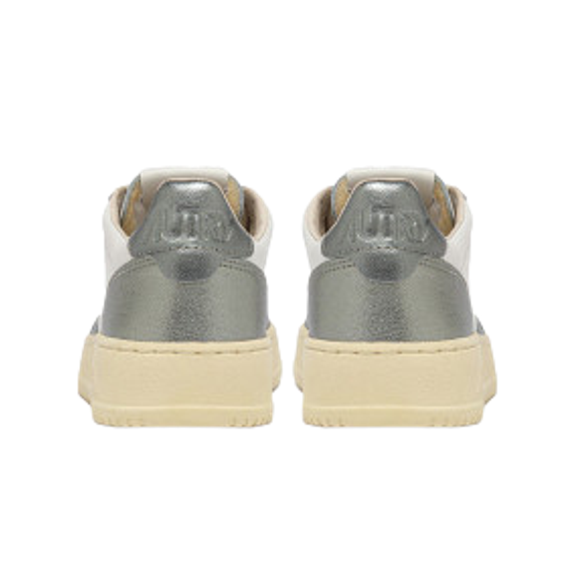 (W) 오트리 메달리스트 로우 레더 스니커즈 화이트 스틸((W) Autry Medalist Low Leather Sneakers White Steel) - 2