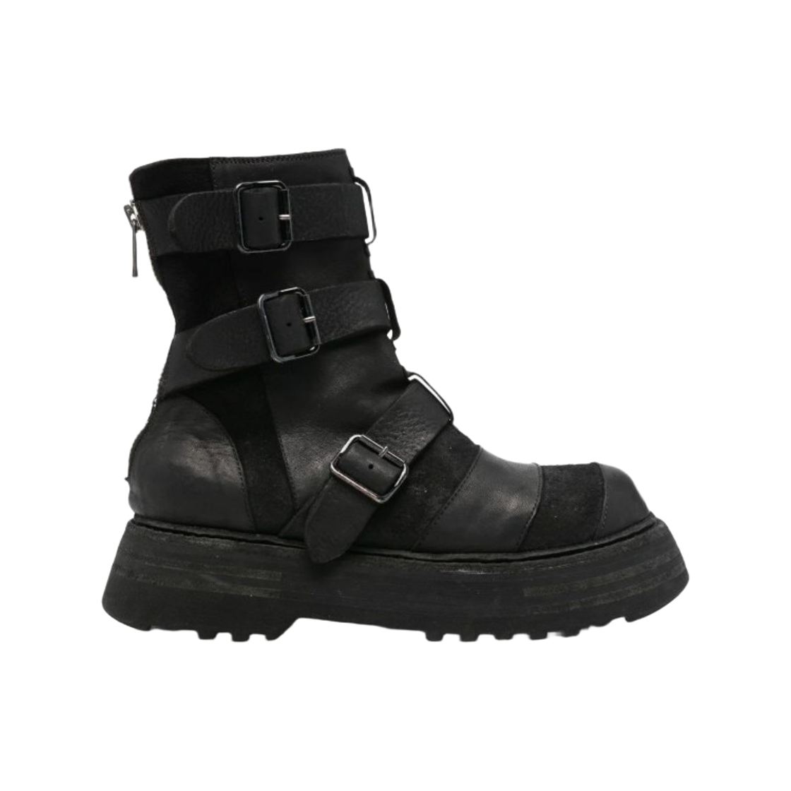 526VPW Guidi Army Horse Full Grain Leather Buckle Boots Black