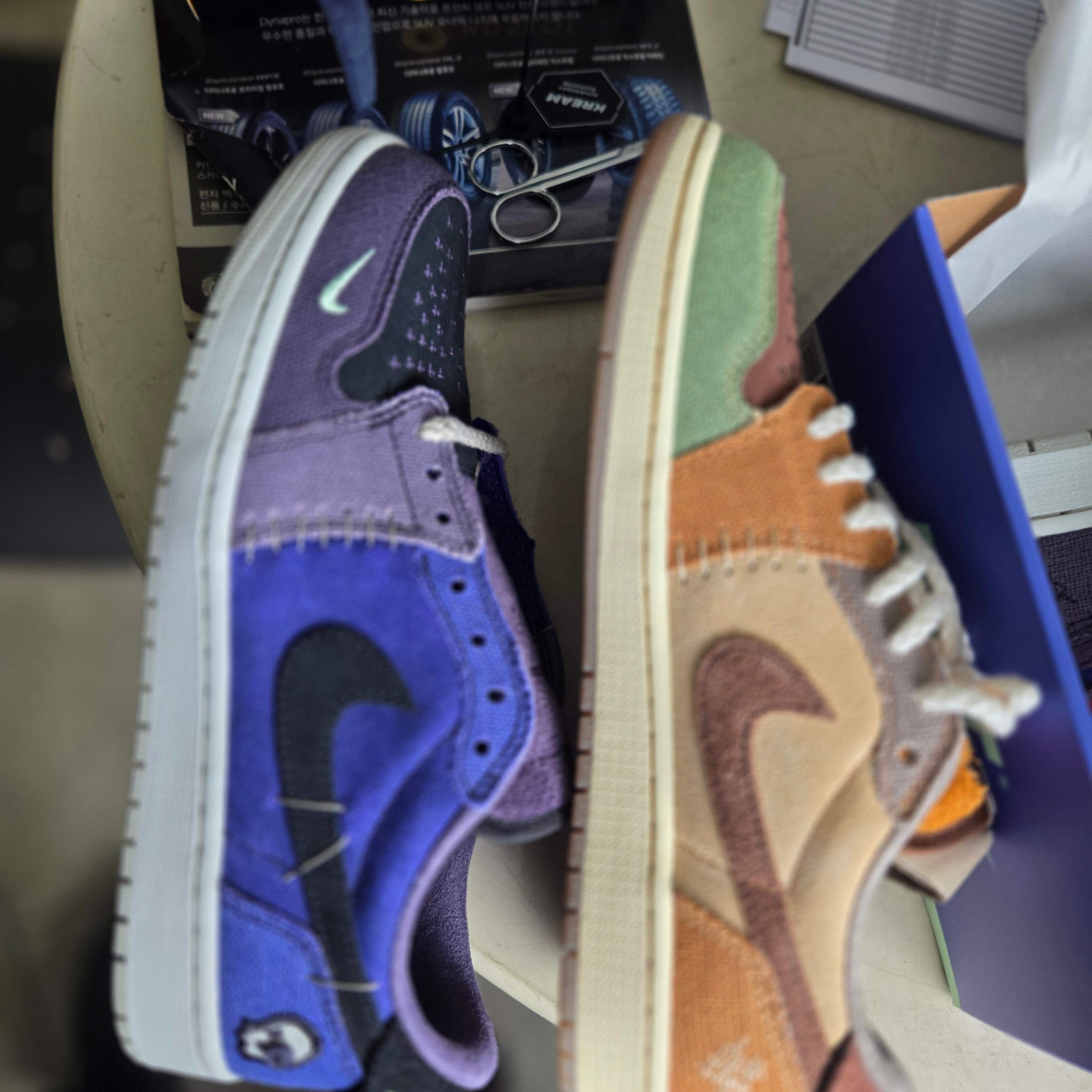 Jordan 1 x Zion Williamson Retro Low OG Regency Purple and Dark Raisin 착용 스타일 - 3