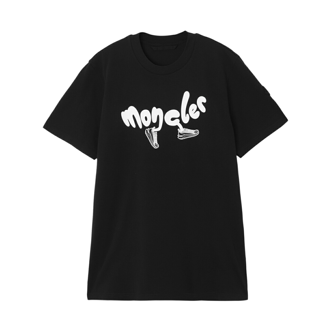 J1-091-8C00013-8390T-998 Moncler Running Logo T-Shirt Black - 24SS