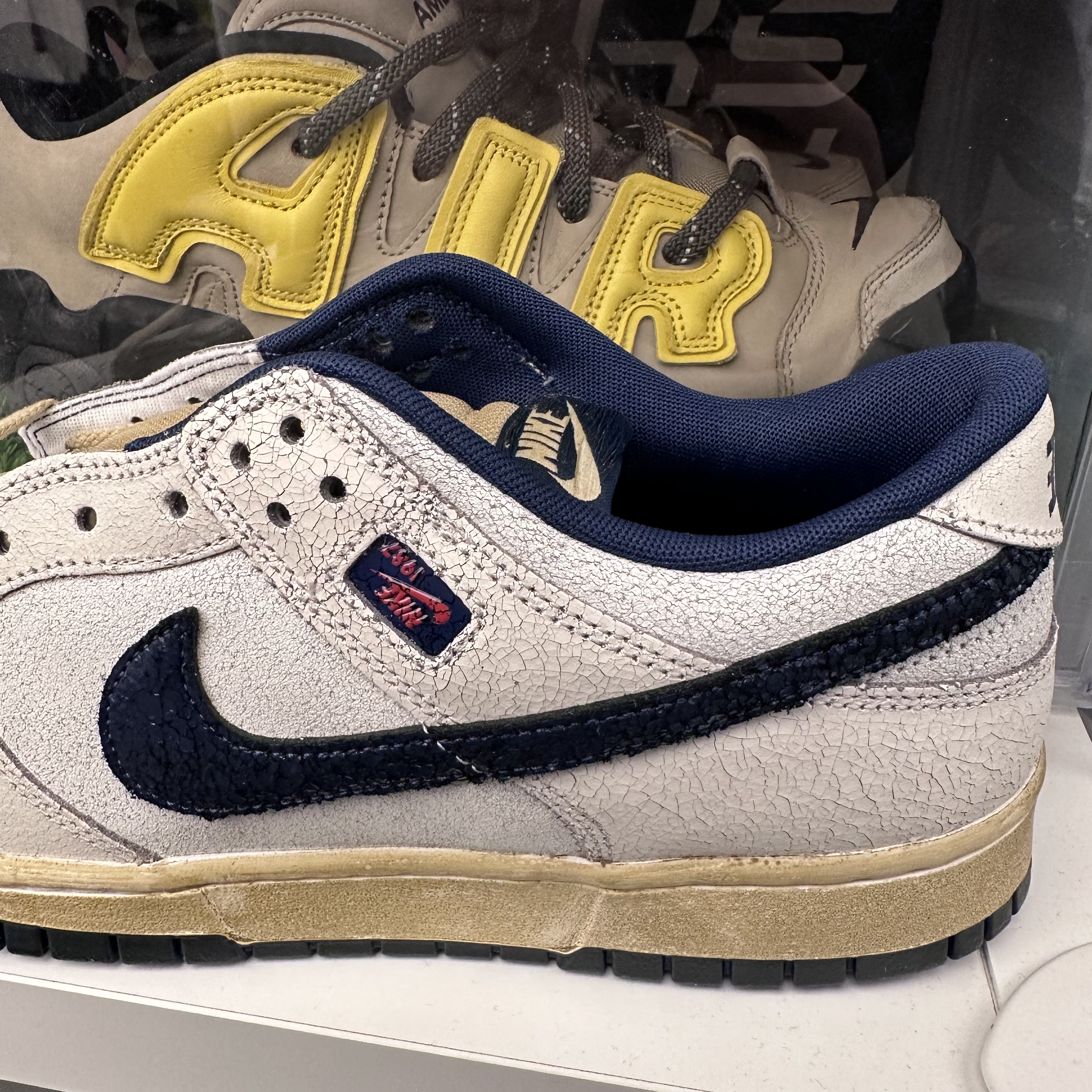 Nike x Stranger Things Dunk Low Phantom and Midnight Navy 착용 스타일 - 3