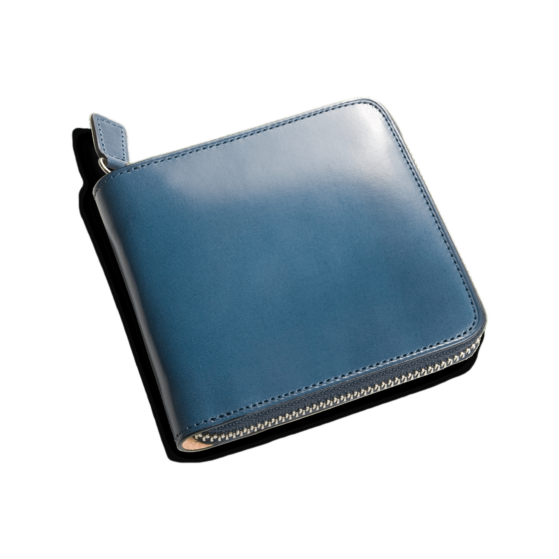 일부세토 스퀘어 집 월렛 포세이돈 블루(Il Bussetto Square Zip Wallet Poseidonblue)