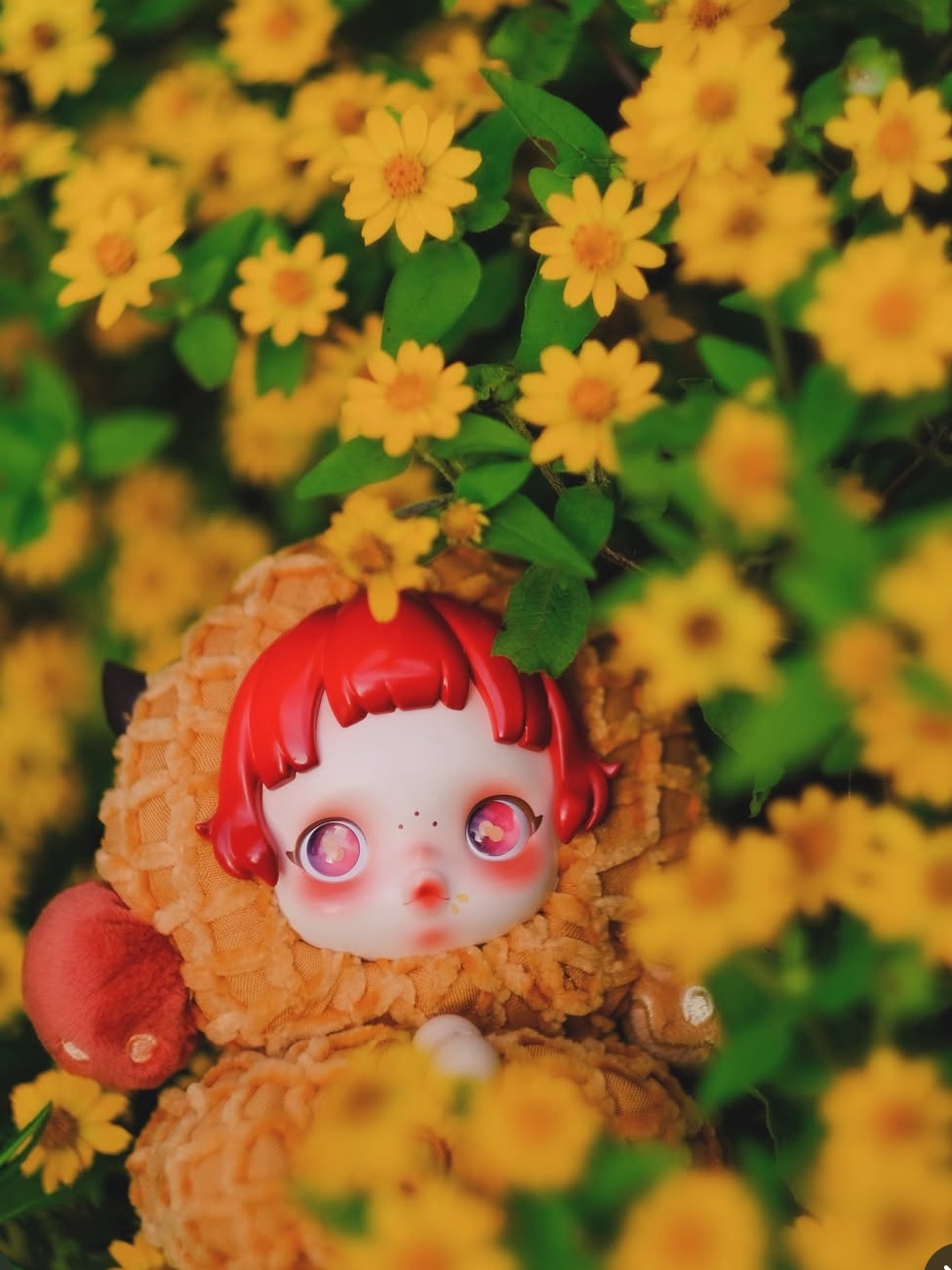 Pop Mart Skullpanda You Found Me ! Series Plush Doll Pendant Pranky Peanut (Opened Case) 착용 스타일