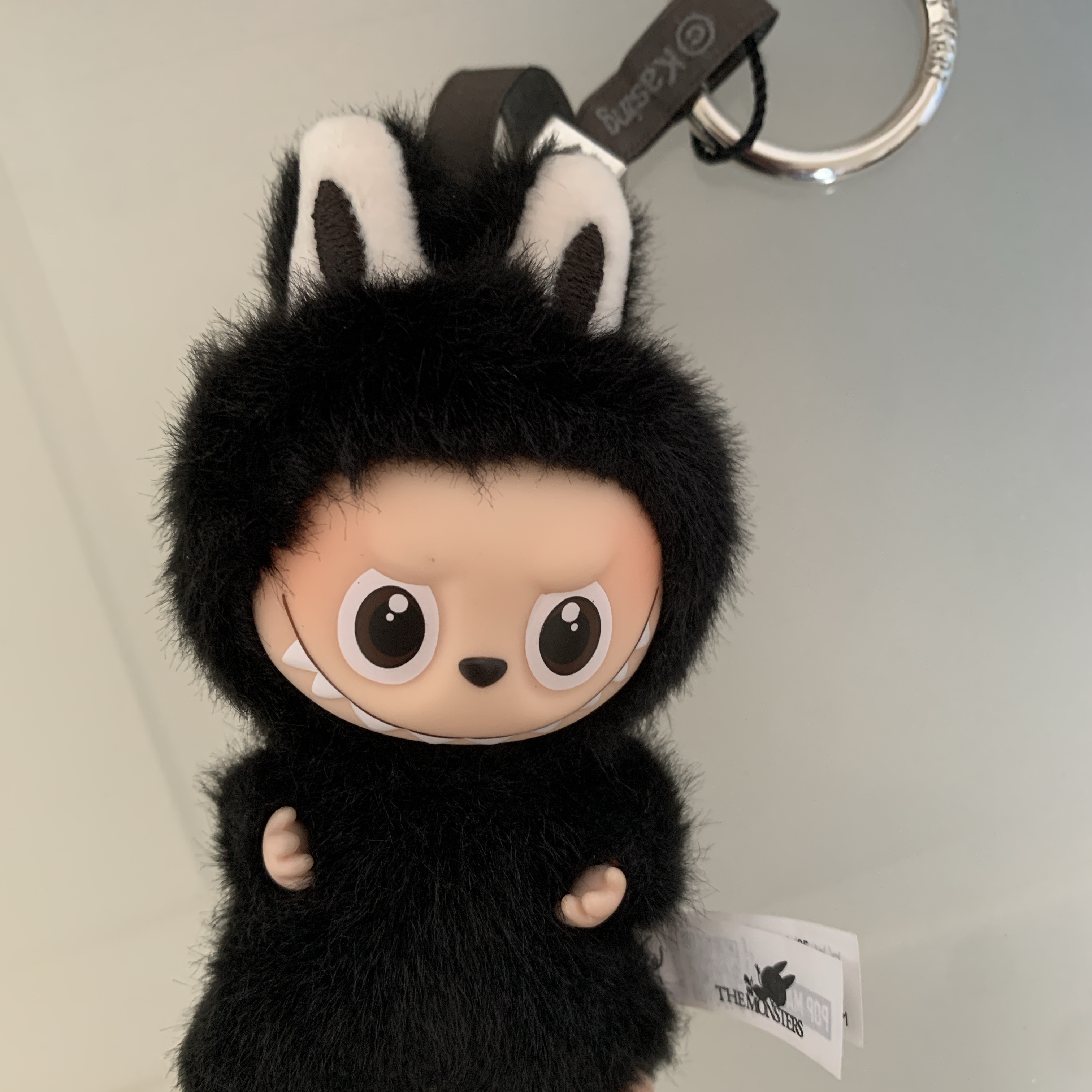 Pop Mart Labubu The Monsters Pin For Love Series Vinyl Plush Pendant (N-Z) R (Opened Case) 착용 스타일