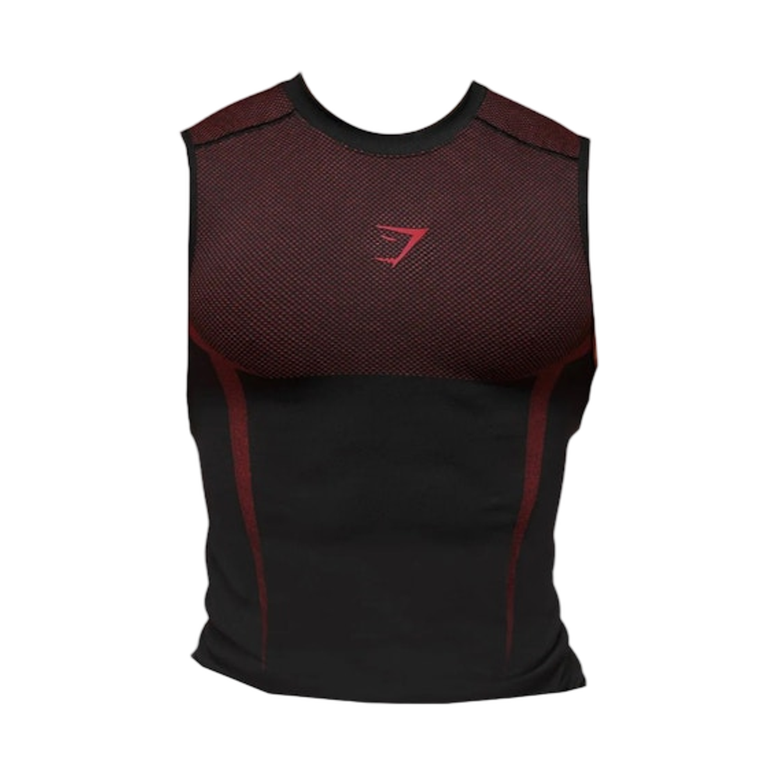 짐샤크 오닉스 5.0 탱크 블랙 카마인 레드(Gymshark Onyx 5.0 Tank Black Carmine Red)