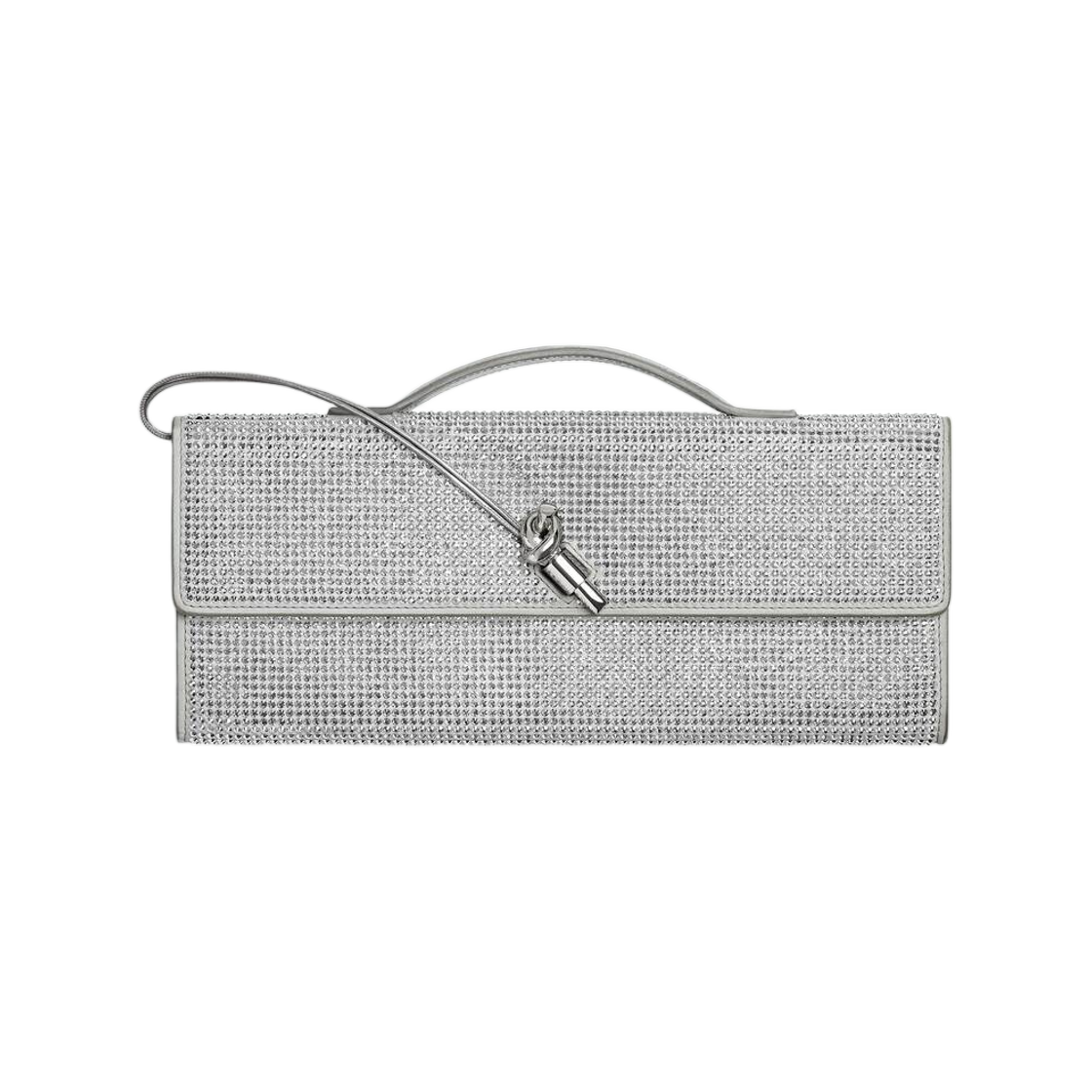 보테가 베네타 안디아모 클러치 화이트 문라이트 실버(Bottega Veneta Andiamo Clutch White Moonlight Silver)