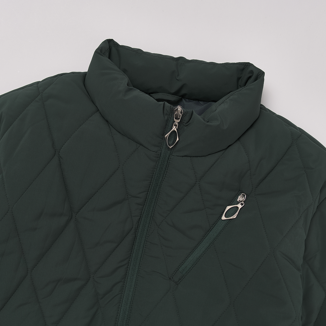 미스치프 롬버스 퀼티드 봄버 자켓 다크 그린(Mischief Rhombus Quilted Bomber Jacket Dark Green) - 3