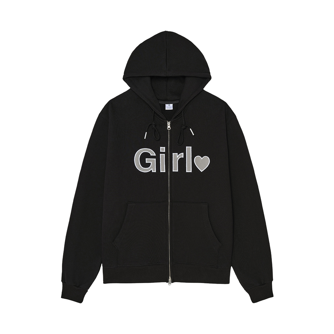 ISUC0014 Isummerly Girl zip-up hoodie Black
