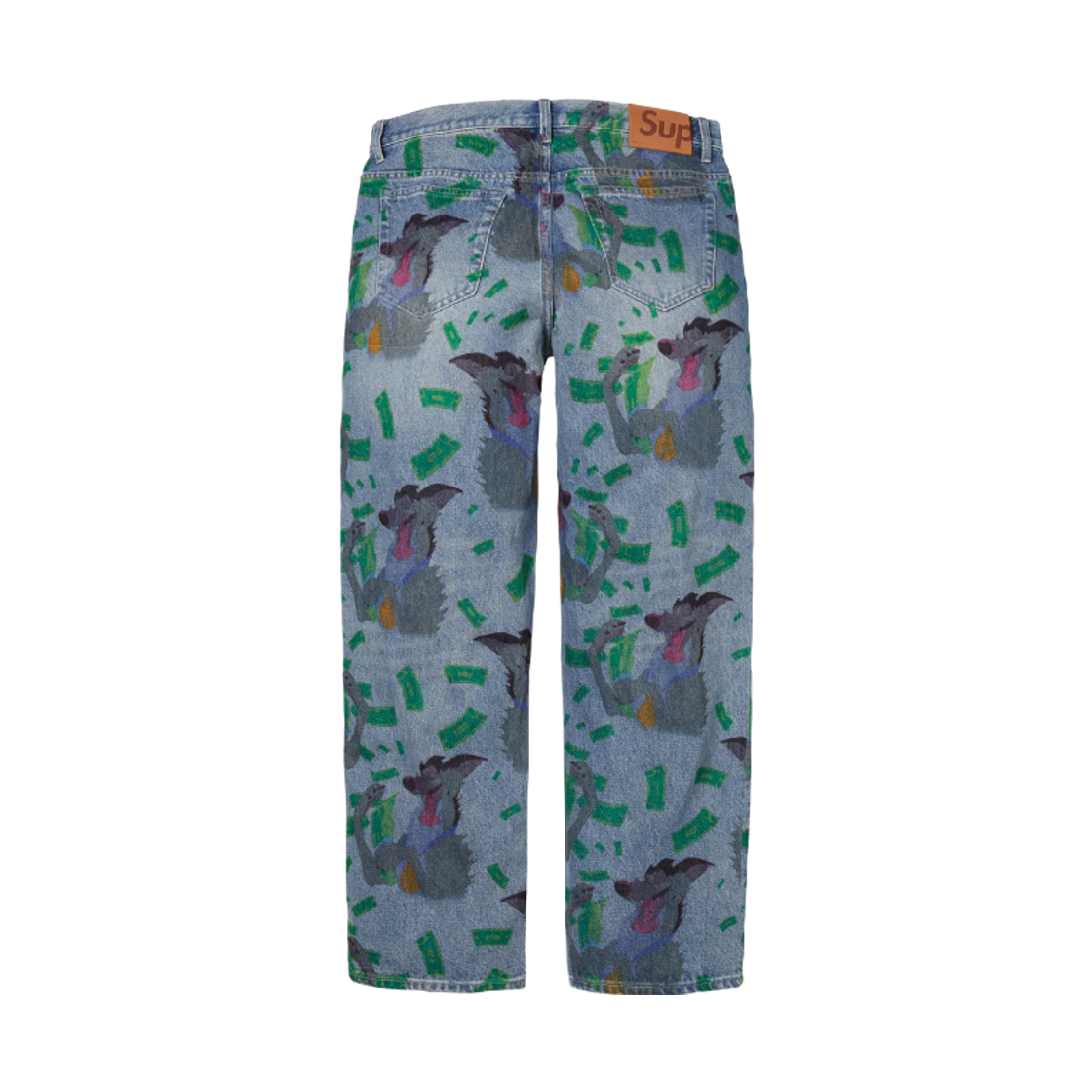 슈프림 올 독스 고 투 헤븐 루즈 핏 진 워시드 인디고 - 25FW(Supreme All Dogs Go To Heaven Loose Fit Jean Washed Indigo - 25FW) - 2