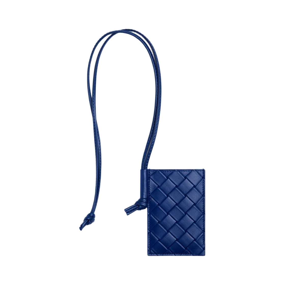 827748V0AQ14298 Bottega Veneta Intrecciato Stamp Badge Holder Blue Royal