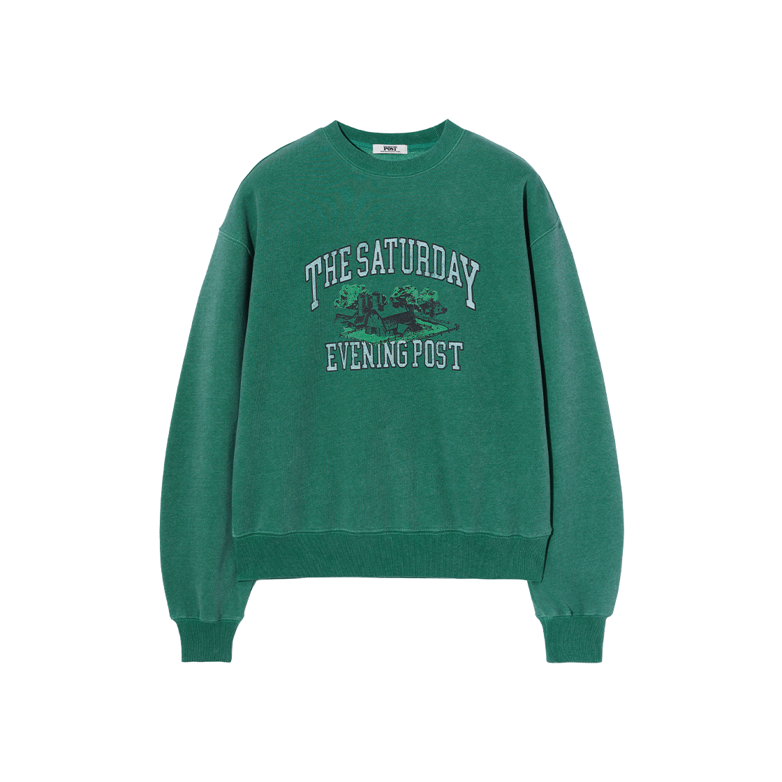 더 새터데이 이브닝 포스트 팜 그래픽 스웨트셔츠 그린(The Saturday Evening Post Farm Graphic Sweat Shirt Green)