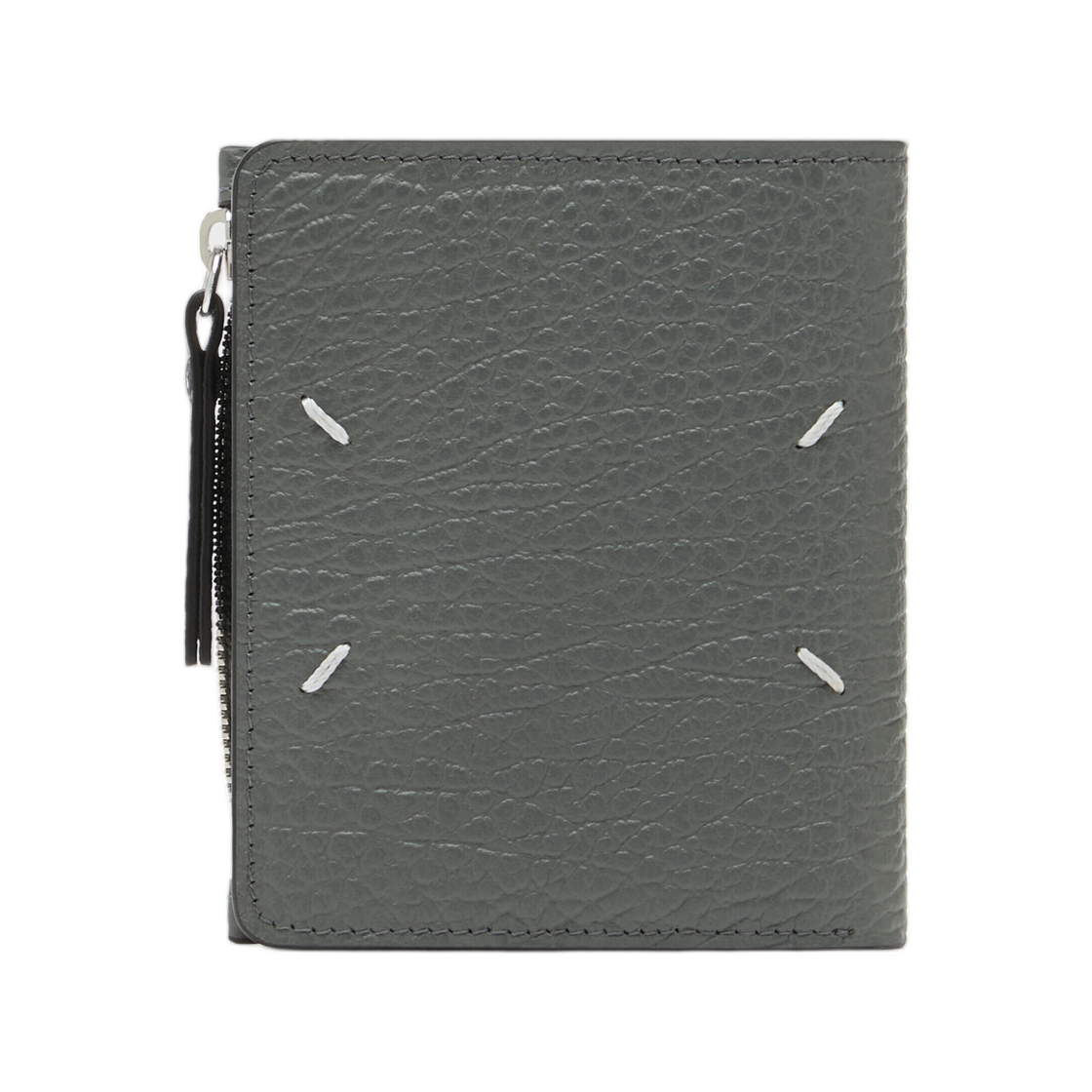 SA1UI0023P4455T8127 Maison Margiela Leather Flap Wallet Pebble Grey
