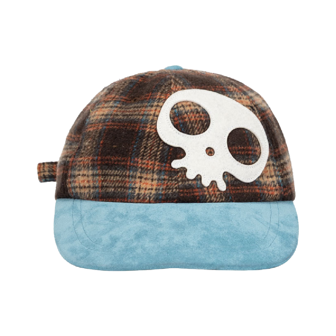 산시 스컬 패치드 플란넬 캡 블루(SANSI Skull Patched Flannel Cap Blue)