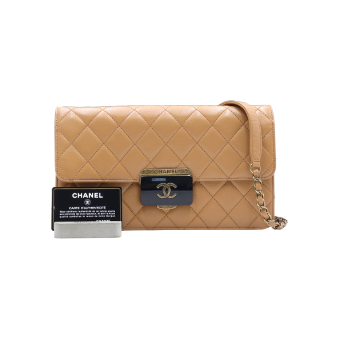 IT3WKQSEE9KN Chanel Beauty Lock Large Flap Chain Shoulder and Crossbody Bag