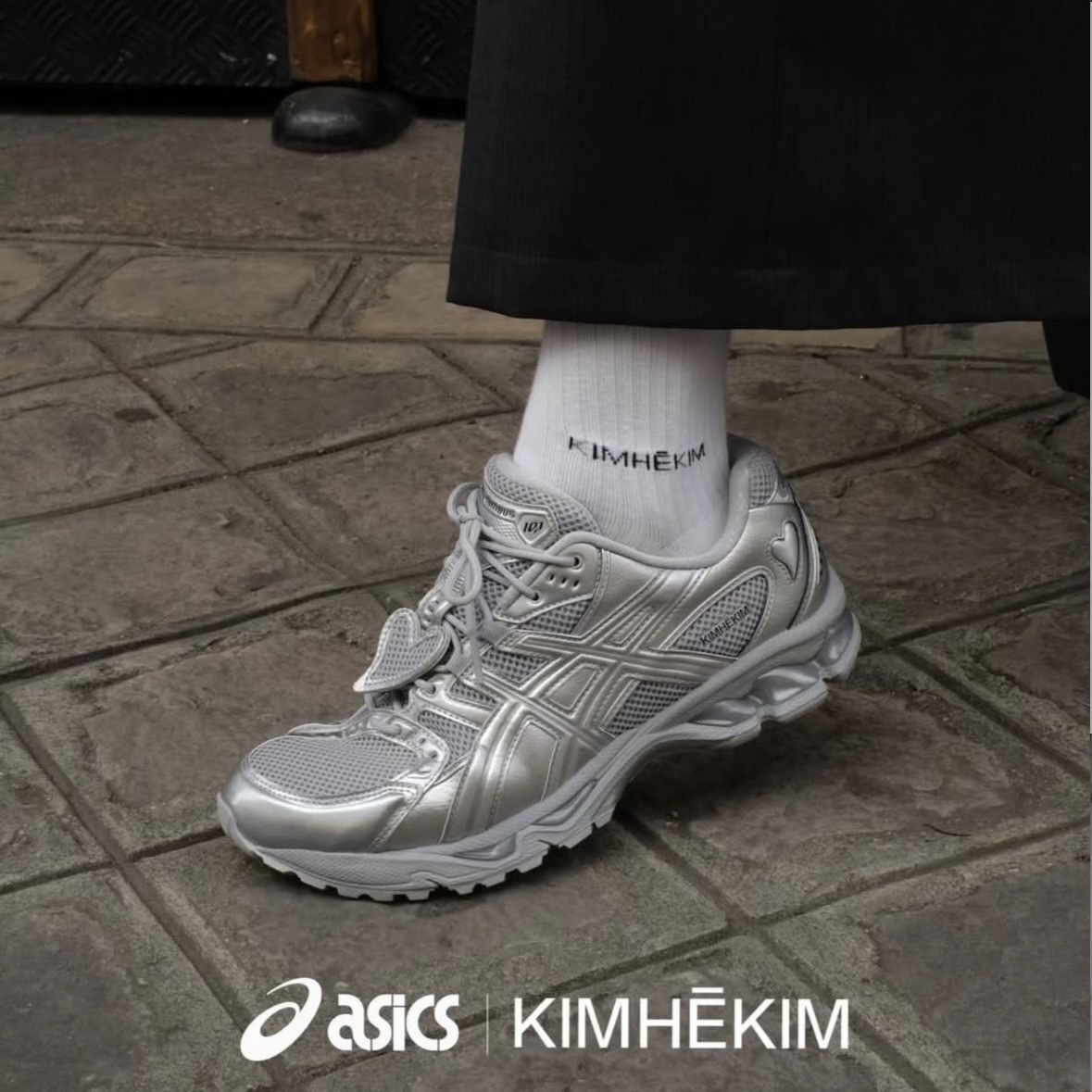 Asics x KIMHEKIM Gel-Nimbus 10.1 Silver 착용 스타일 - 1
