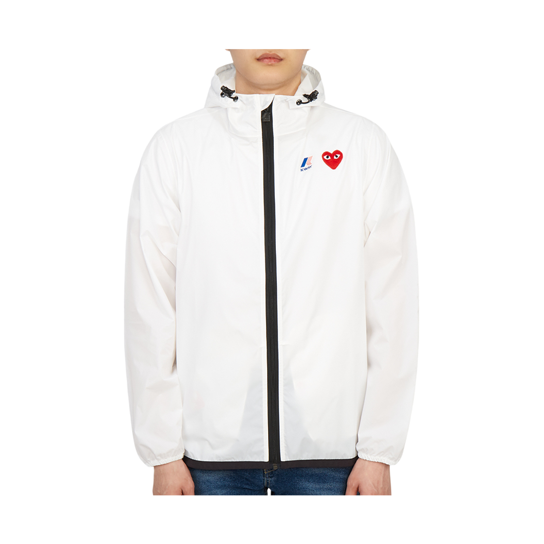 [15% 쿠폰] 플레이 꼼데가르송 x 까웨 풀 집 자켓 화이트([15% 쿠폰] Play Comme des Garcons x K-Way Full Zip Jacket White) - 2