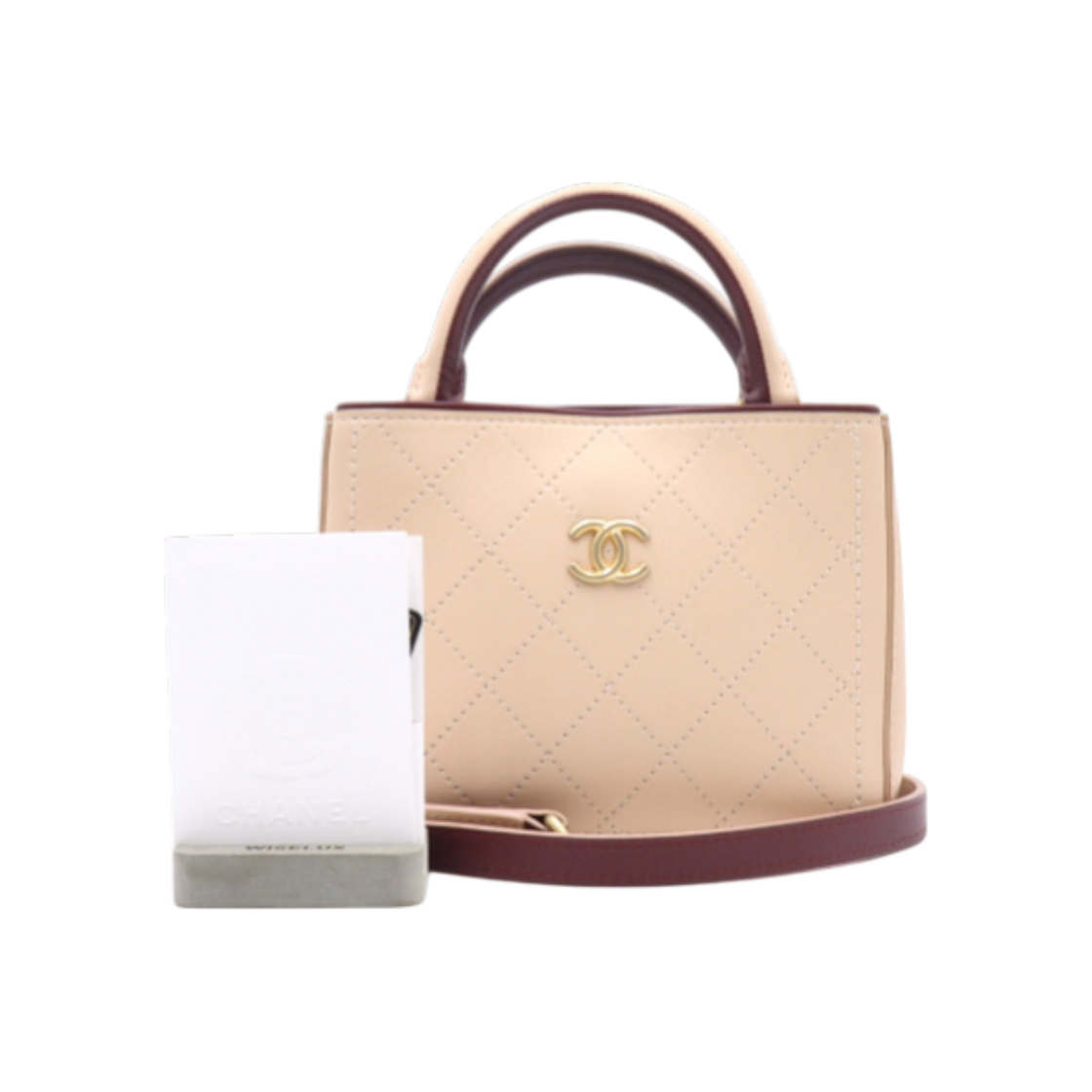 ITR9JUO8ANJQ Chanel Vintage Gold CC Stitch Mini Tote & Shoulder Bag, 18 Season