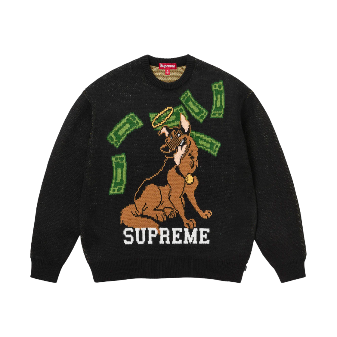 슈프림 올 독스 고 투 헤븐 스웨터 블랙 - 25FW(Supreme All Dogs Go To Heaven Sweater Black - 25FW)
