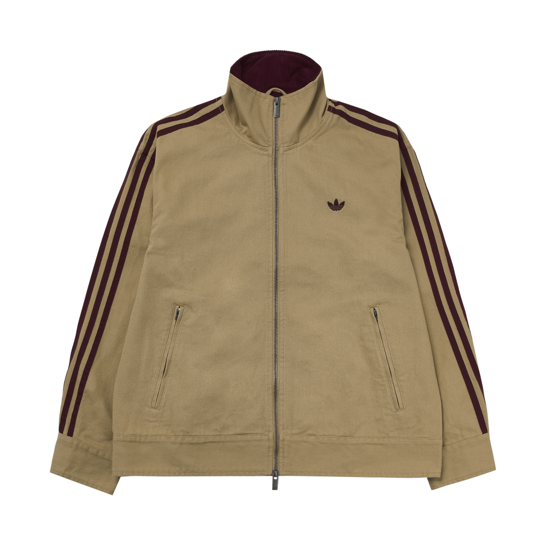 (W) 아디다스 트윌 파이어버드 자켓 리넨 카키 - KR 사이즈((W) Adidas Twill Firebird Jacket Linen Khaki - KR Sizing)