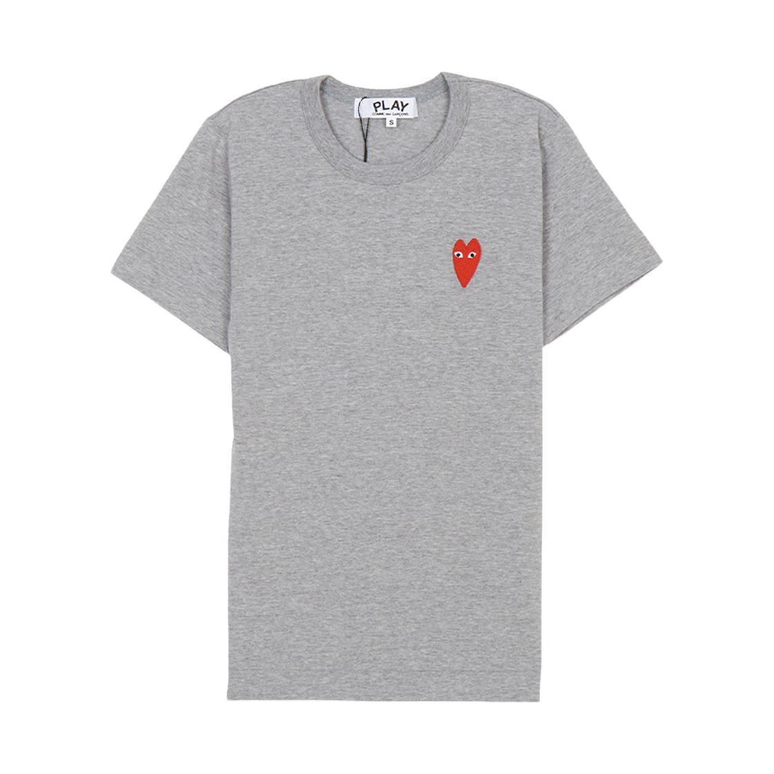 (W) 꼼데가르송 롱 레드와펜 숏 슬리브 티셔츠 그레이((W) Comme des Garcons Long Redwappen Short Sleeve Shirt Gray)